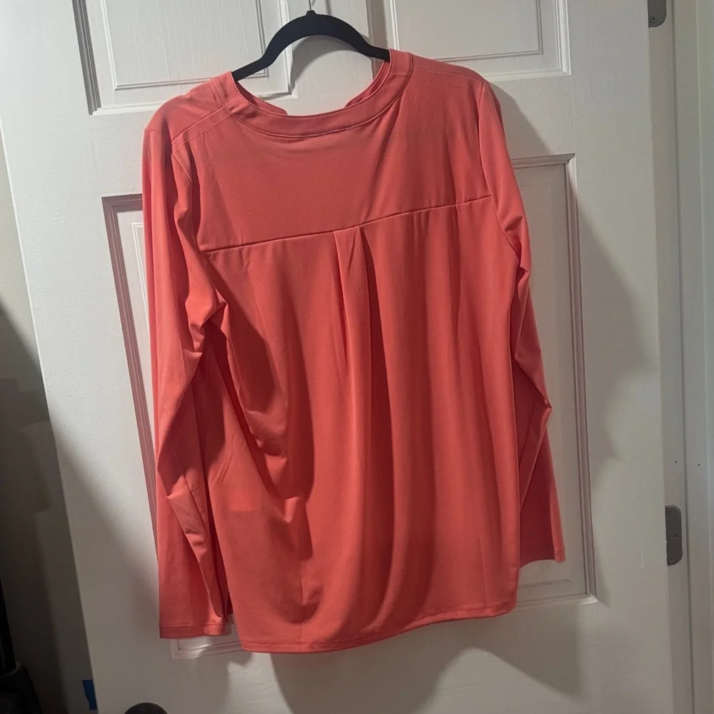 Michael Kors Light Coral Women's Top with Zipper Detail